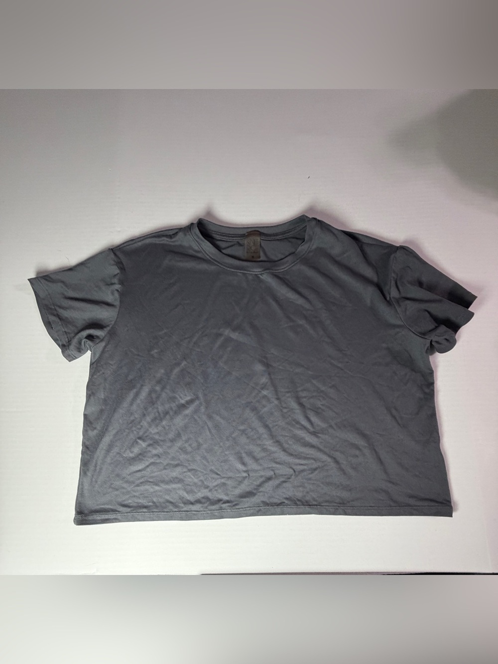 Women's Relaxed Cropped Tee - Soft Gray